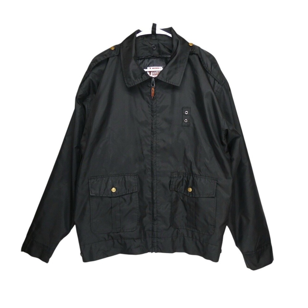 Vintage Tuff Guard Bomber Jacket men Size L Security Guard Uniform Quilted Liner
